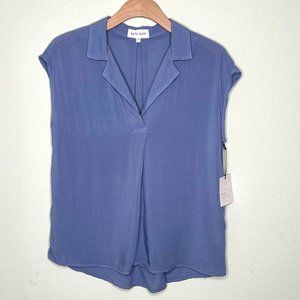 Bella Dahl Cap Sleeve Popover Top in Slate Blue Size XS *NWT*